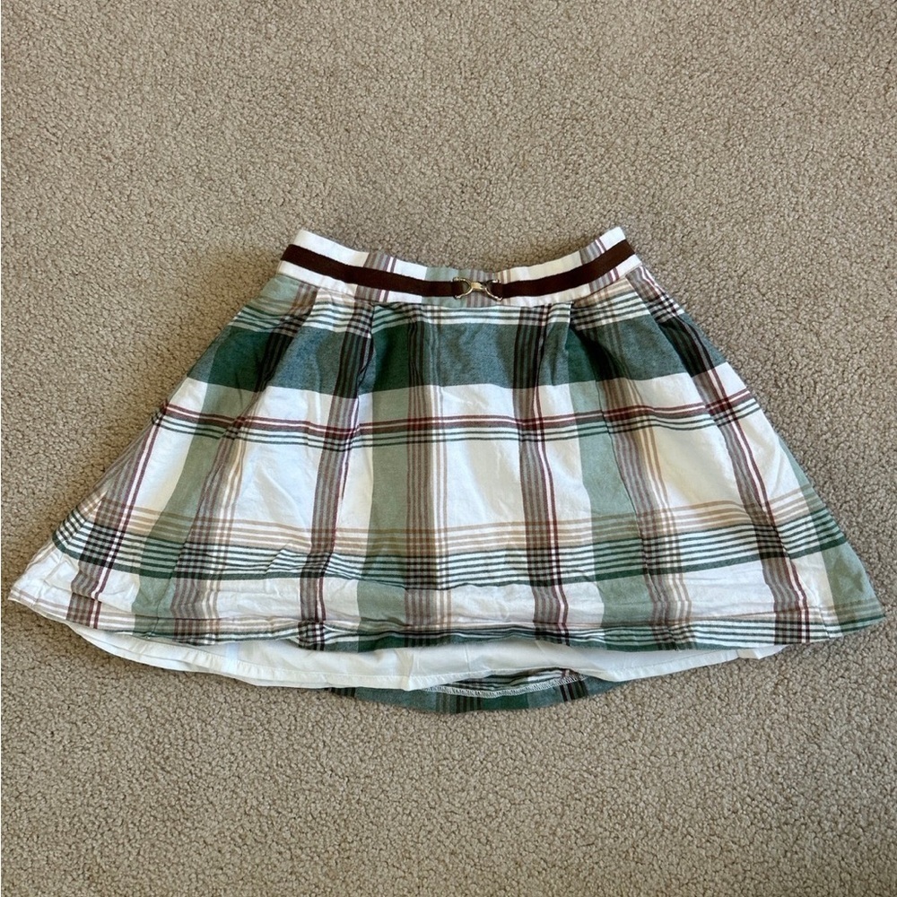 JANIE AND JACK PLAID PLEATED SKIRT
